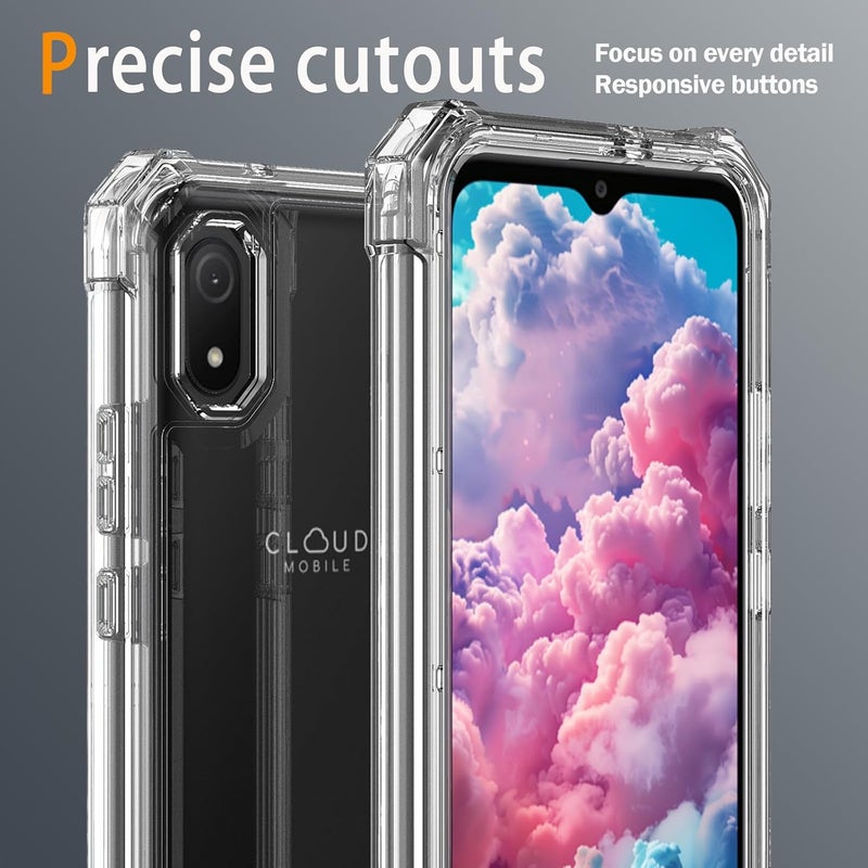 Mocotto for Cloud Mobile Stratus C8 Phone Case with Tempered Glass Screen Protector,Slim Soft Silicone Full-Body Protective Cover (Cloud Mobile Stratus C8,Clear) - Image 5